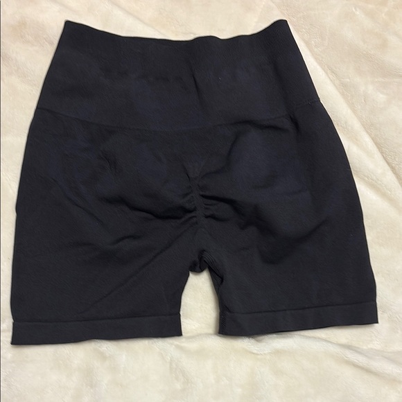 Black and Blue Athletic Shorts with Elastic Waistband - Picture 3 of 5
